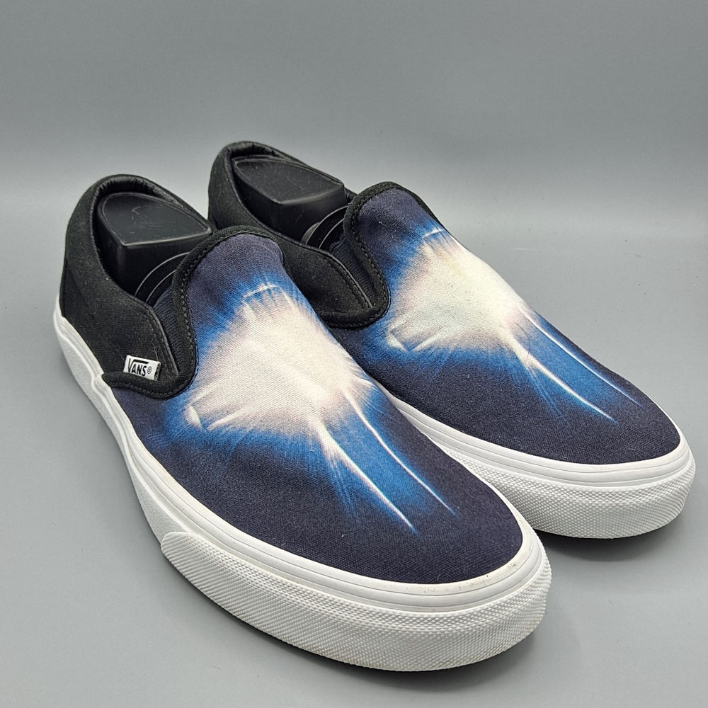 RARE Vans Custom One Of A Kind Slip-On Christ Cross Bible Shoes Size 10.5